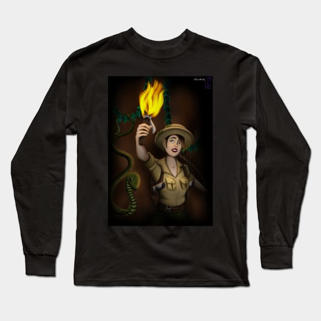 Tomb Raider Long Sleeve T-Shirt by Sara Knite